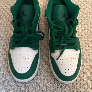 Nike Green and White Women's Jordan Sneakers